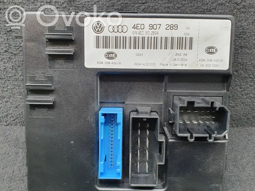 Módulo de confort/conveniencia   4E0907289,4E0910289A