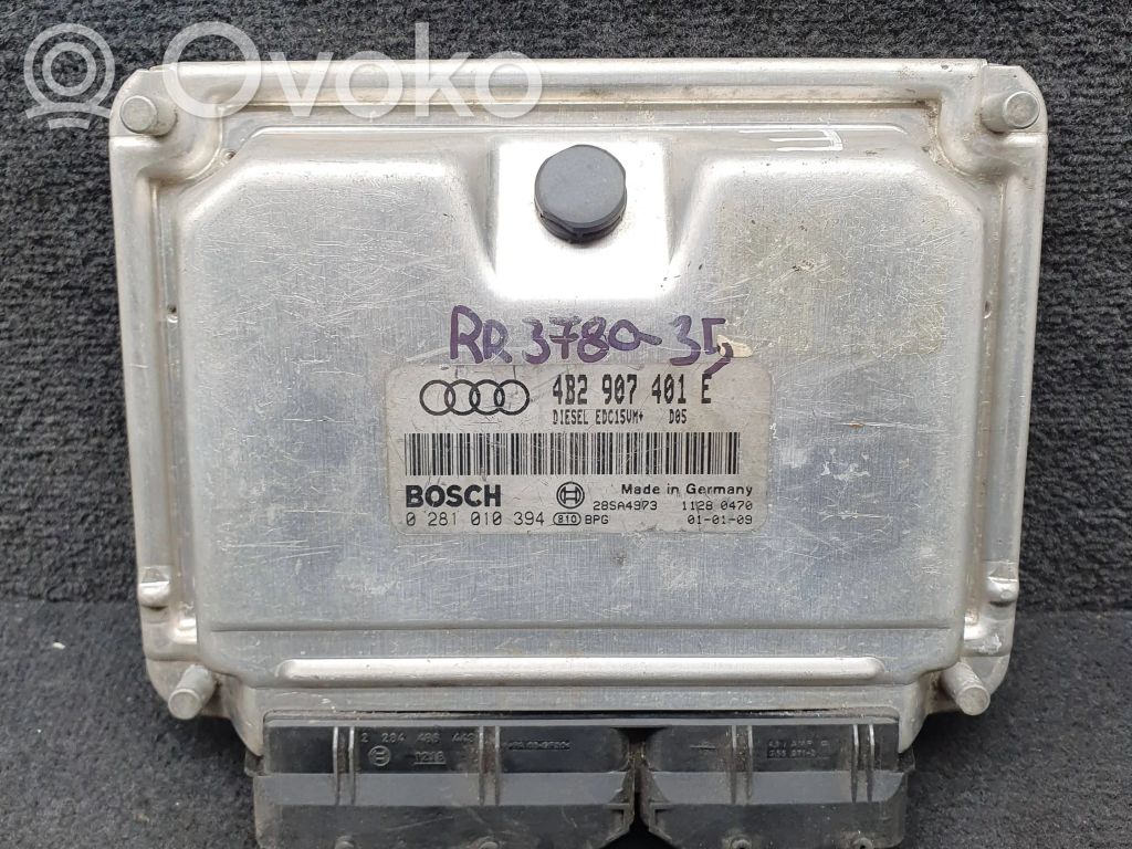 Engine control unit/module   4B2907401E,0281010394