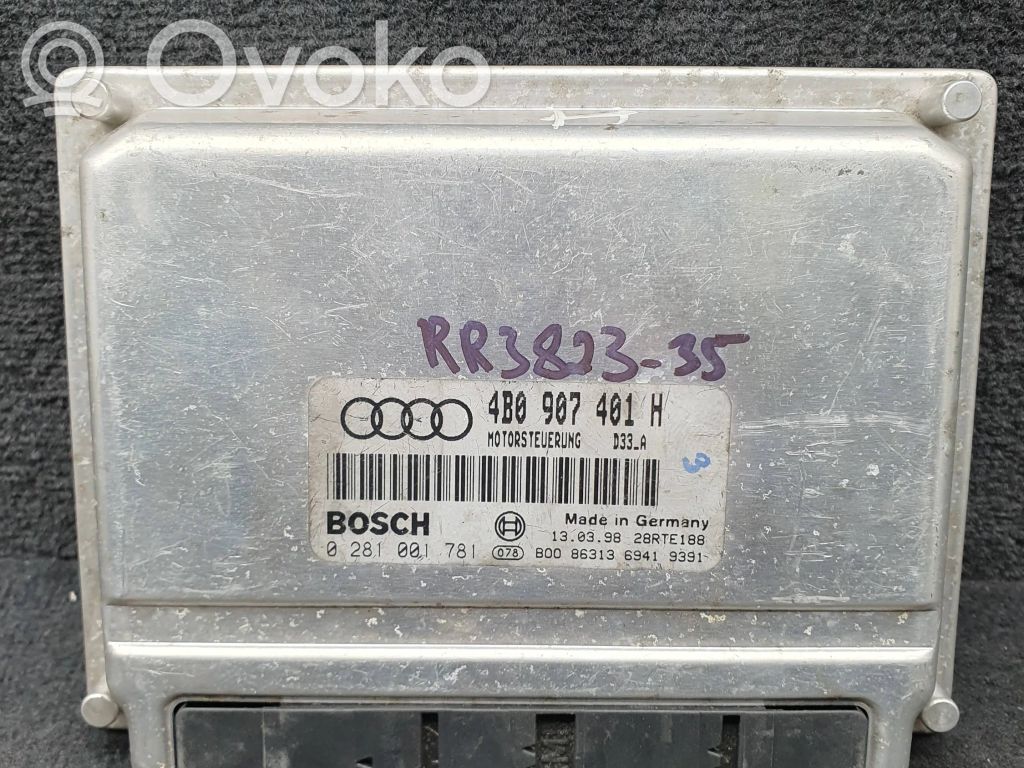 Engine control unit/module   4B0907401H,0281001781