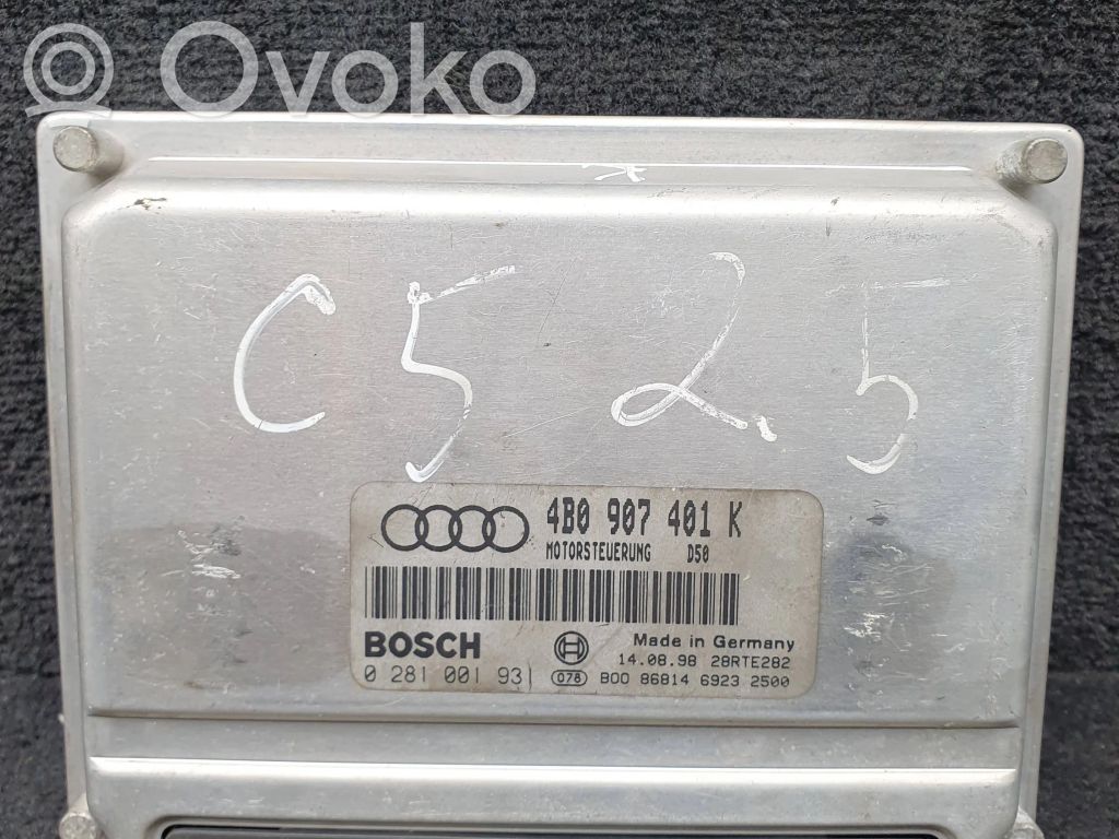 Engine control unit/module   4B0907401K,0281001931