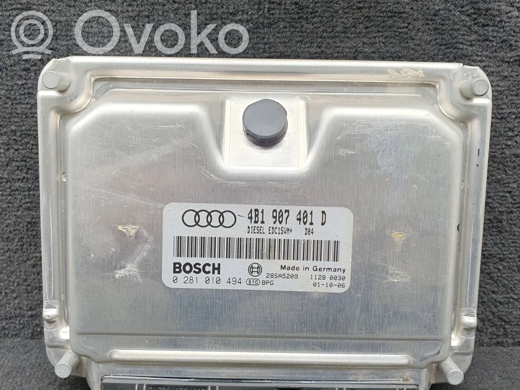 Engine control unit/module   4B1907401D,0281010494
