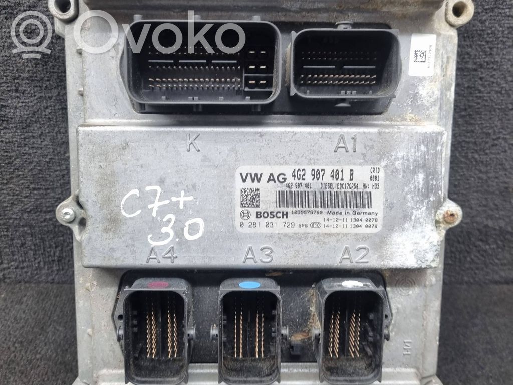 Engine control unit/module   4G2907401B,4G2907401,0281031729