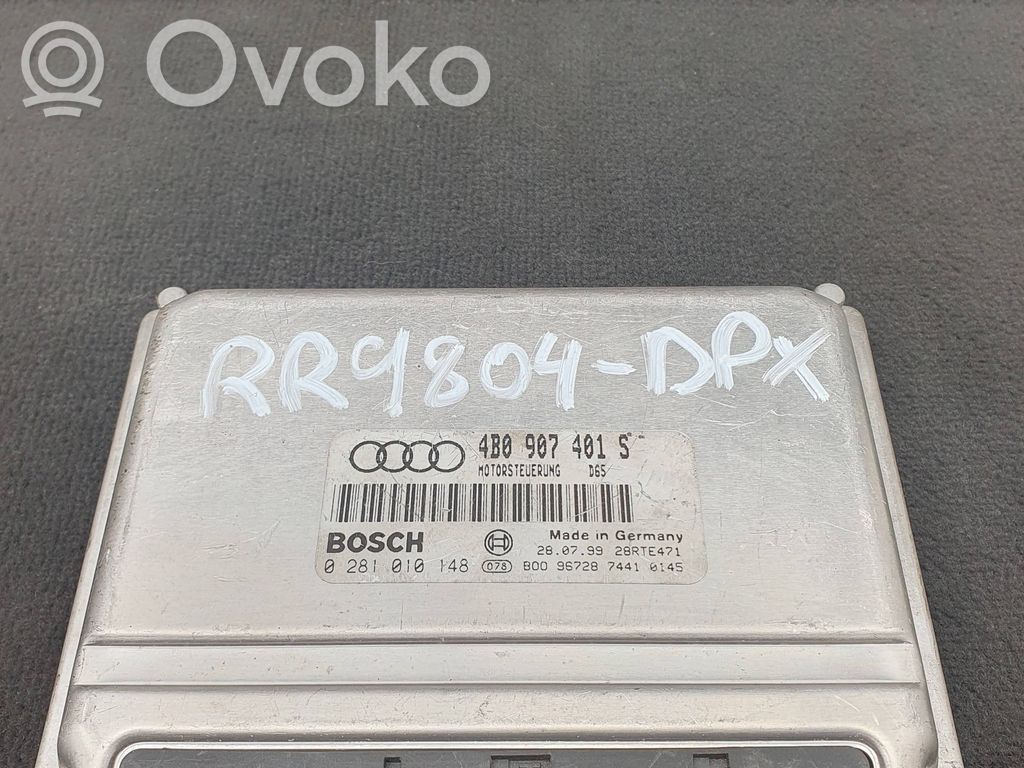 Engine control unit/module   4B0907401S,0281010148