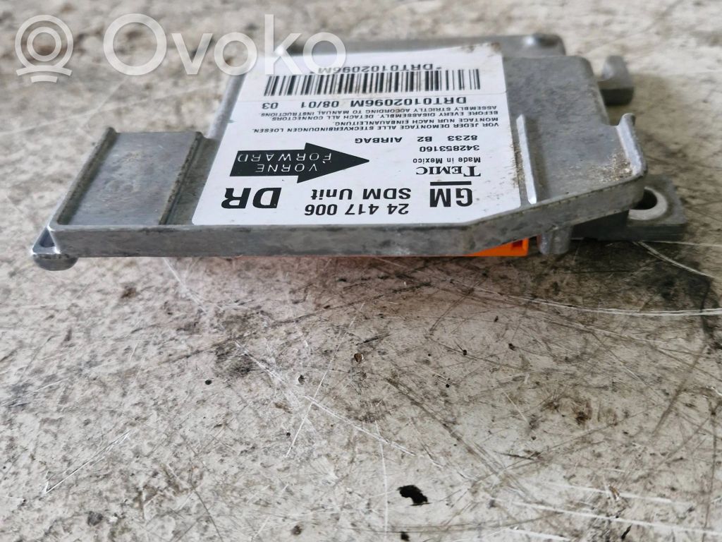 Airbag control unit/module   24417006,342853160,DRT0102096M