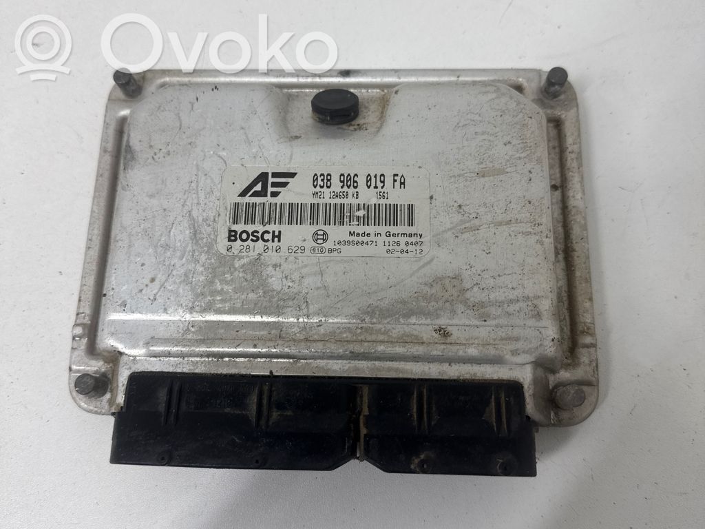 Engine control unit/module   038906019FA,1039S00471,YM2112A650KB
