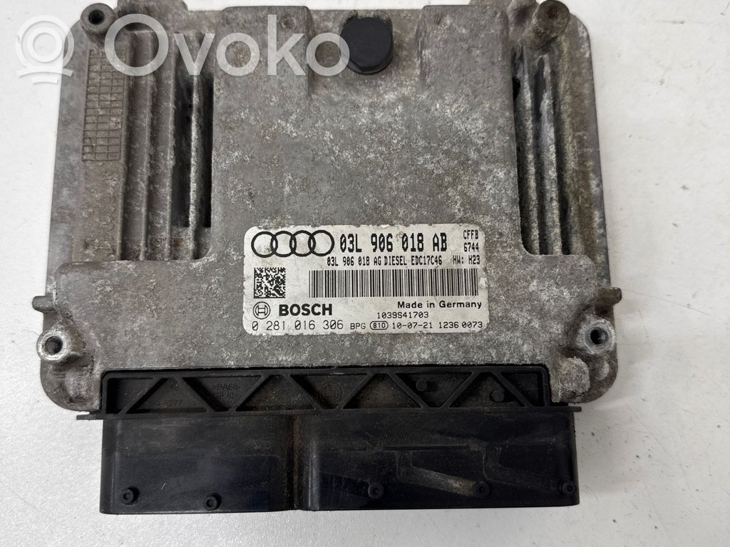 Engine control unit/module   03L906018AB,0281016306,03L906018AG