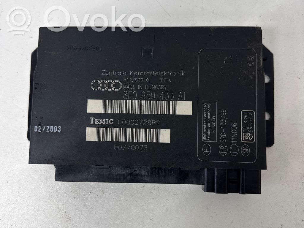 Audi A4 S4 B6 8E 8H Module confort 