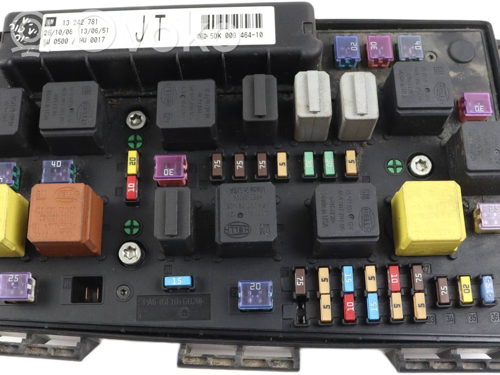 Opel Zafira B Módulo de fusible 