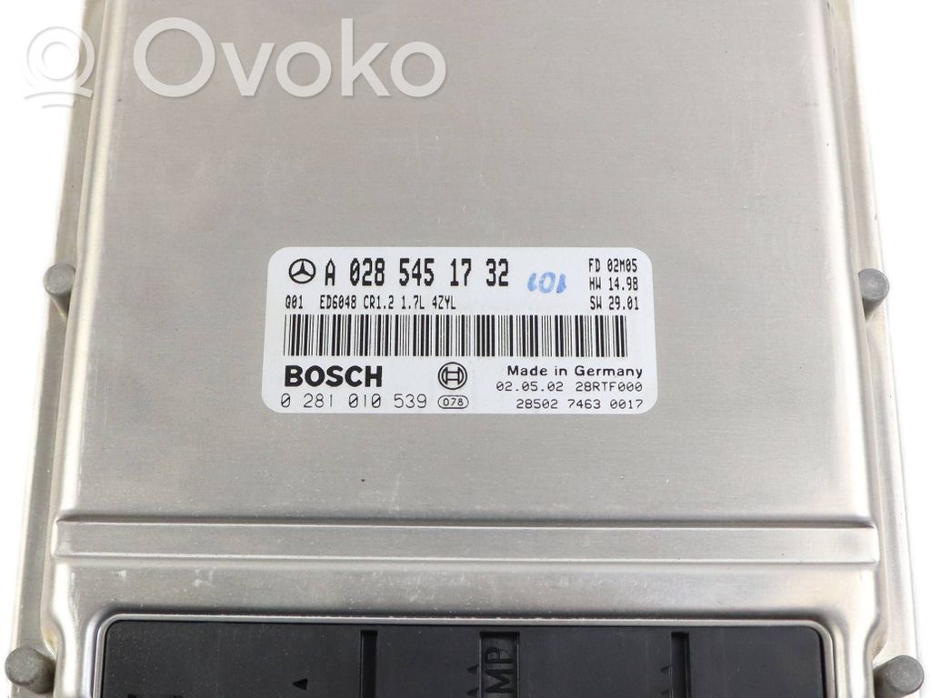 Mercedes-Benz Vaneo W414 Engine control unit/module 