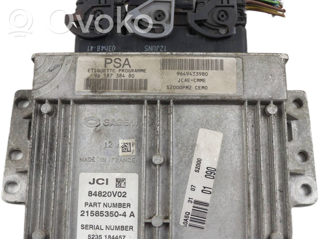 Citroen Berlingo Engine control unit/module 