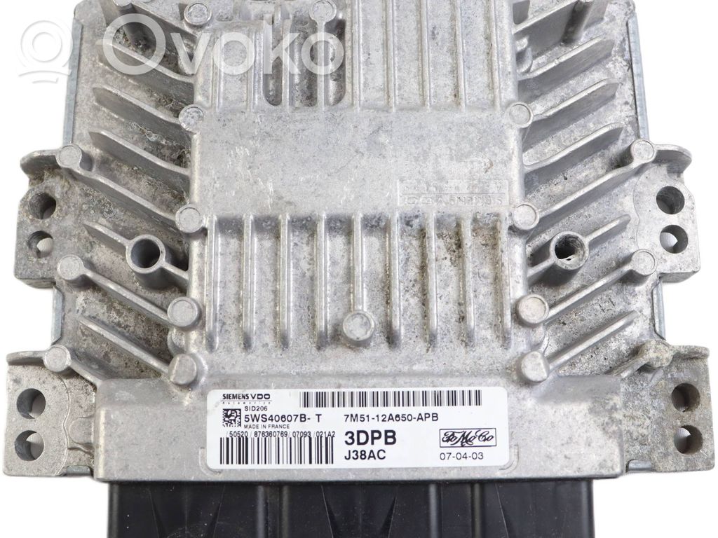 Engine control unit/module   7M5112A650APB,5WS40607B,J38AC