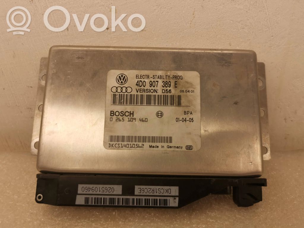 ESP (stability system) control unit   4D0907389E,0265109460,DKCS14010562
