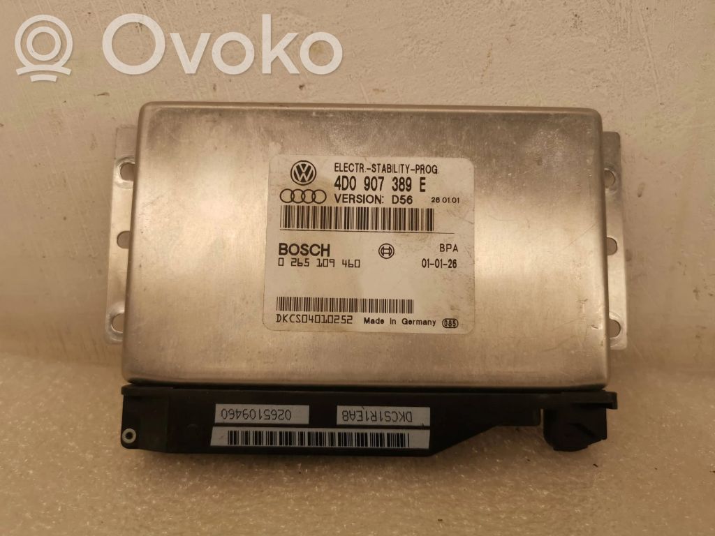 ESP (stability system) control unit   4D0907389E,DKCS04010252,0265109460