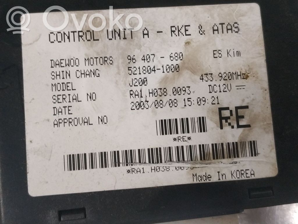 Daewoo Nubira Altre centraline/moduli 