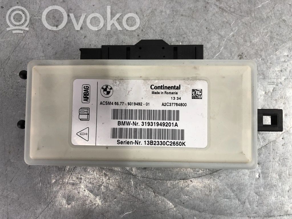 BMW X3 F25 Sterownik / Moduł Airbag 