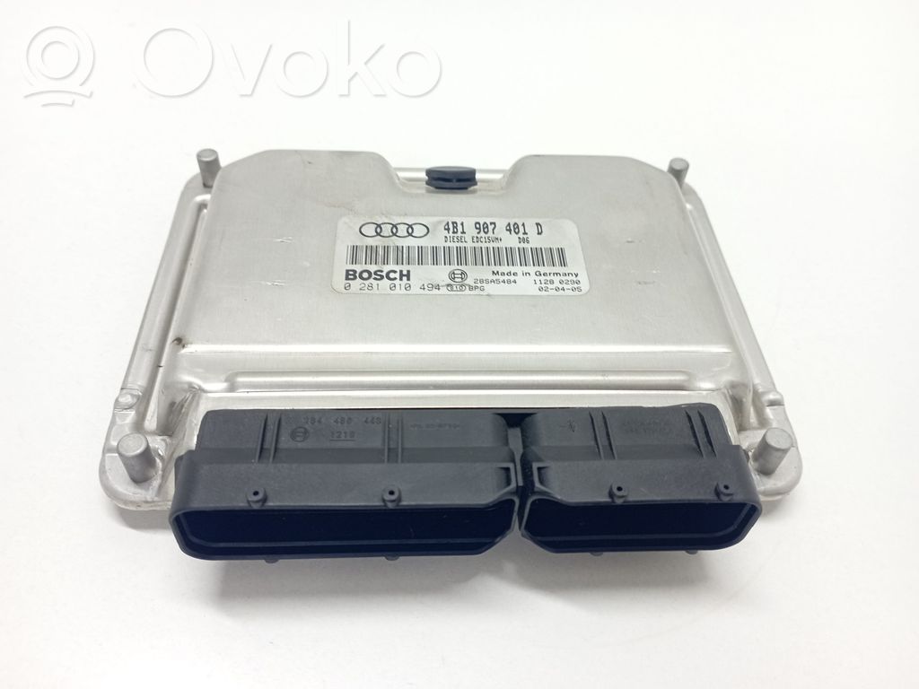 Engine control unit/module   4B1907401D,0281010494,28SA5484,11280290