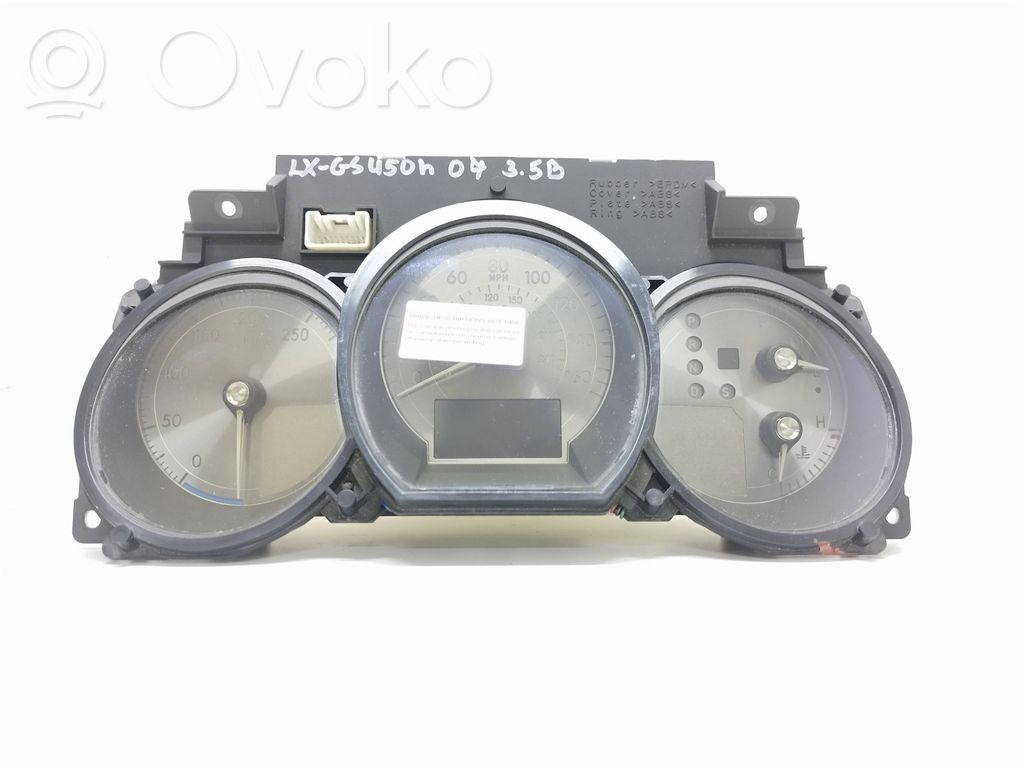 Lexus GS 300 350 430 450H Tachimetro (quadro strumenti) 