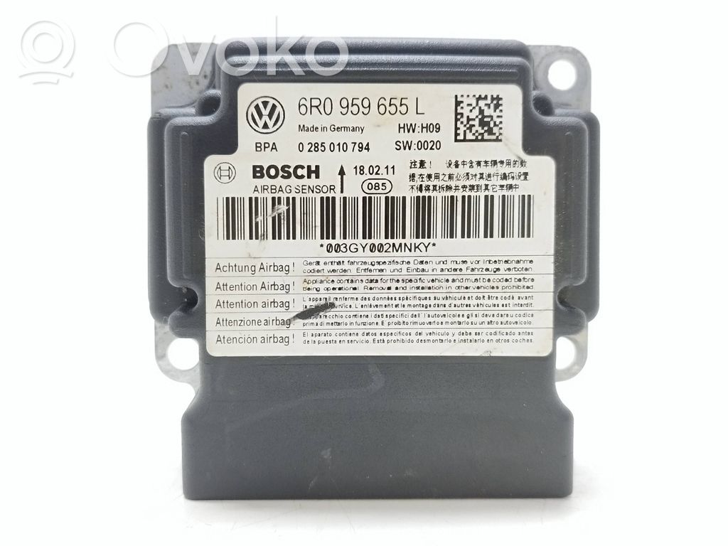 Centralina/modulo airbag   6R0959655L,0285010794