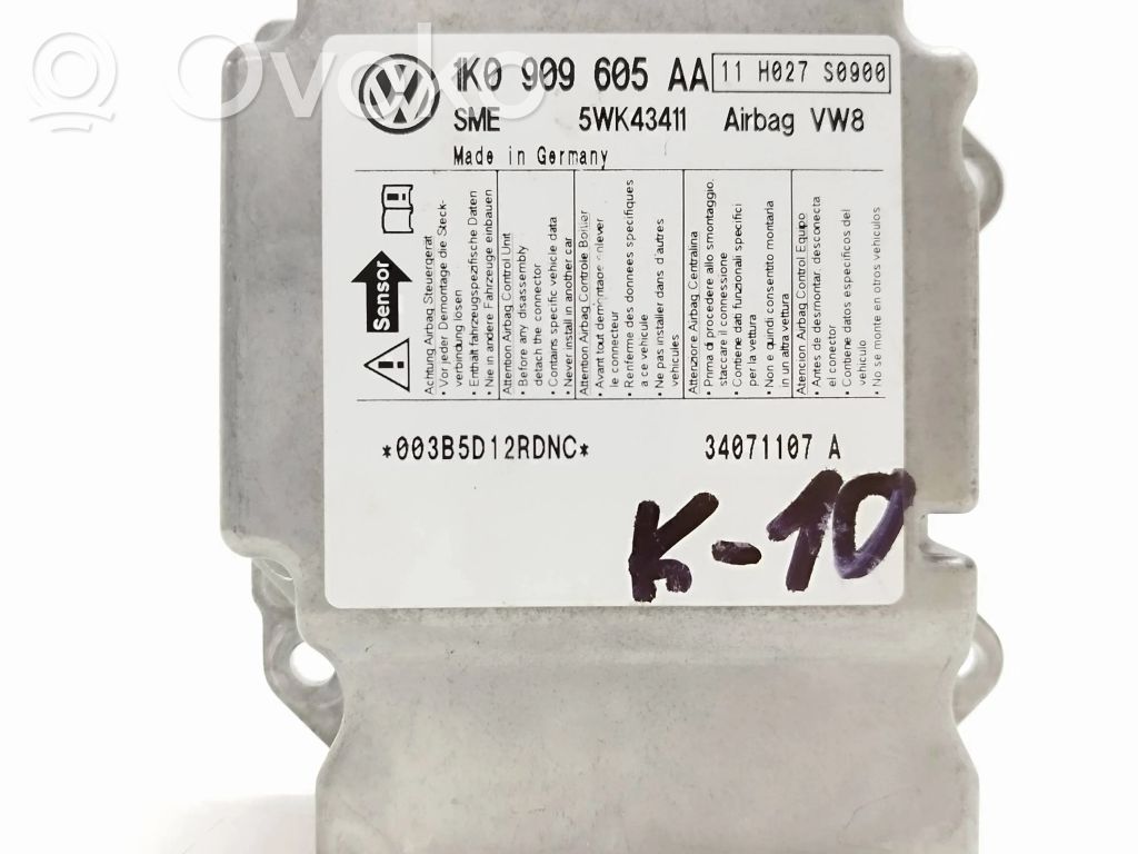 Skoda Octavia Mk2 (1Z) Unitate/modul de comandă airbaguri 