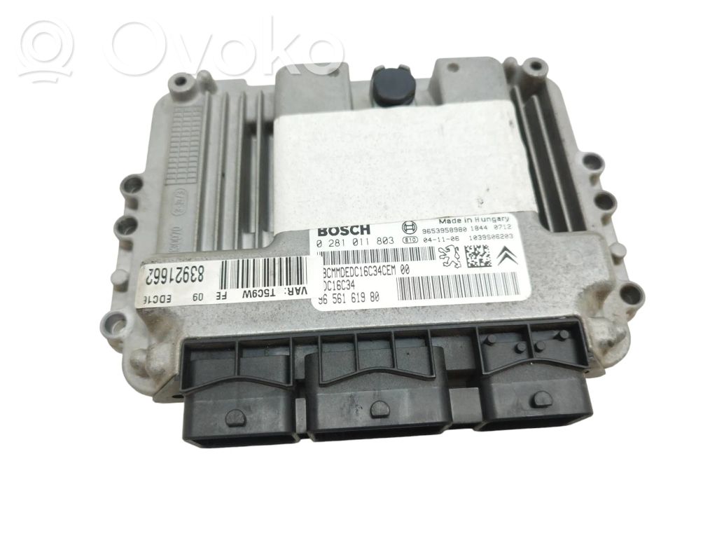 Unitate/modul de control motor   9653958980,9656161980,0281011803,1039S06203
