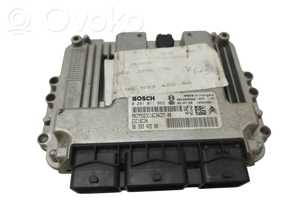 Unidad de control/módulo del motor   9659342280,9653958980,0281011863,224100128