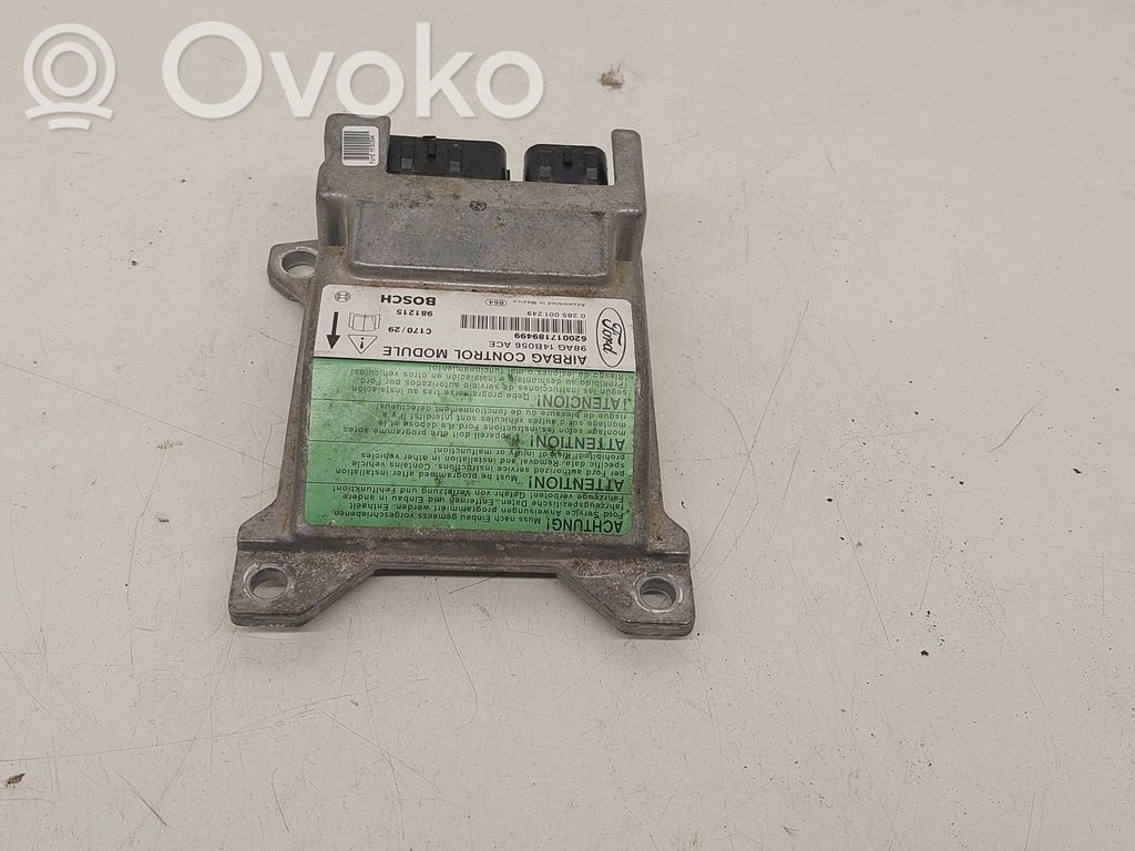 Airbag control unit/module   98AG14B056ACB,620017189499,0285001240