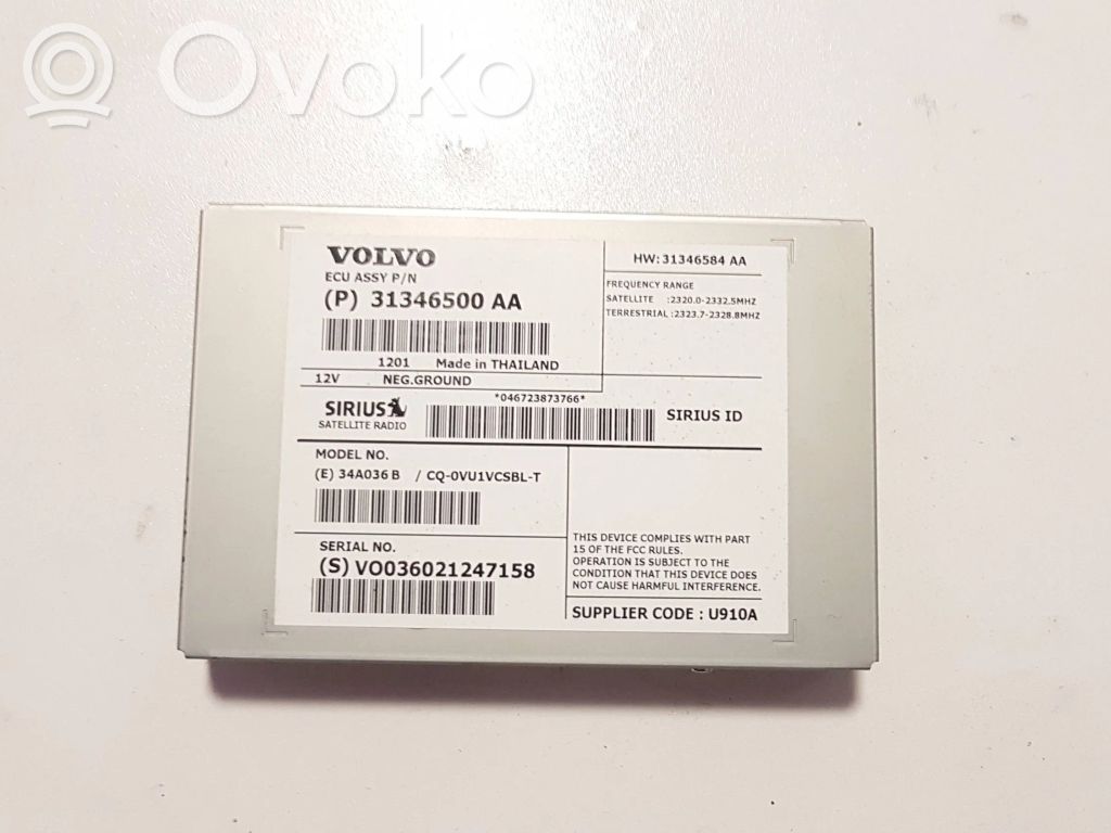 Volvo XC90 Antenna control unit 