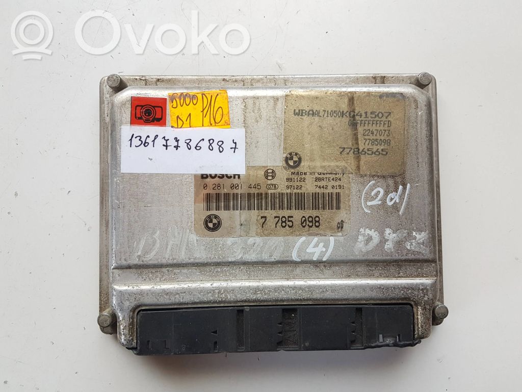 BMW 3 E46 Variklio valdymo blokas 