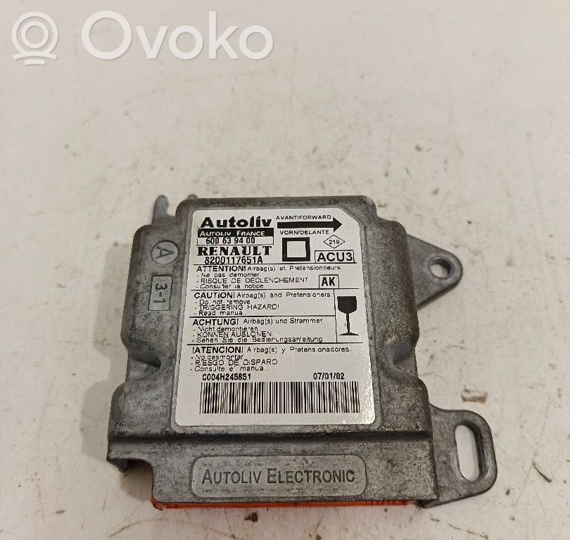 Airbag control unit/module   8200117651A