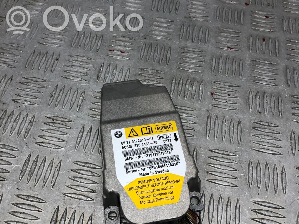 Airbag control unit/module   9172019,220443136,31917201901K,08B134MA1531K