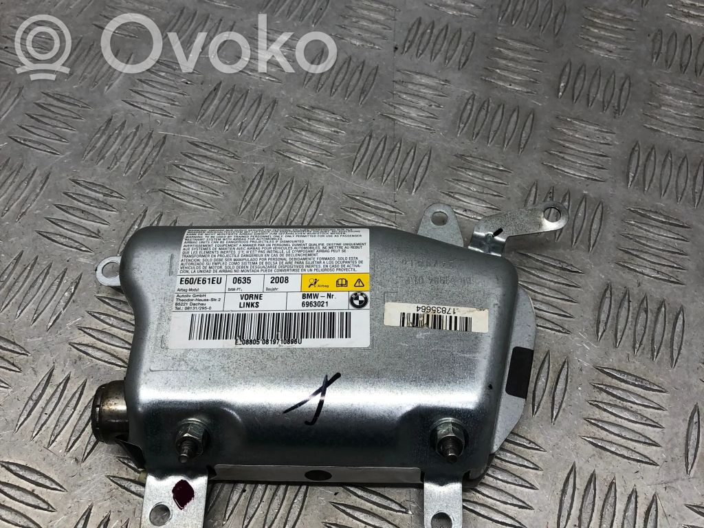 BMW 5 E60 E61 Priekšējo durvju drošības spilvens 