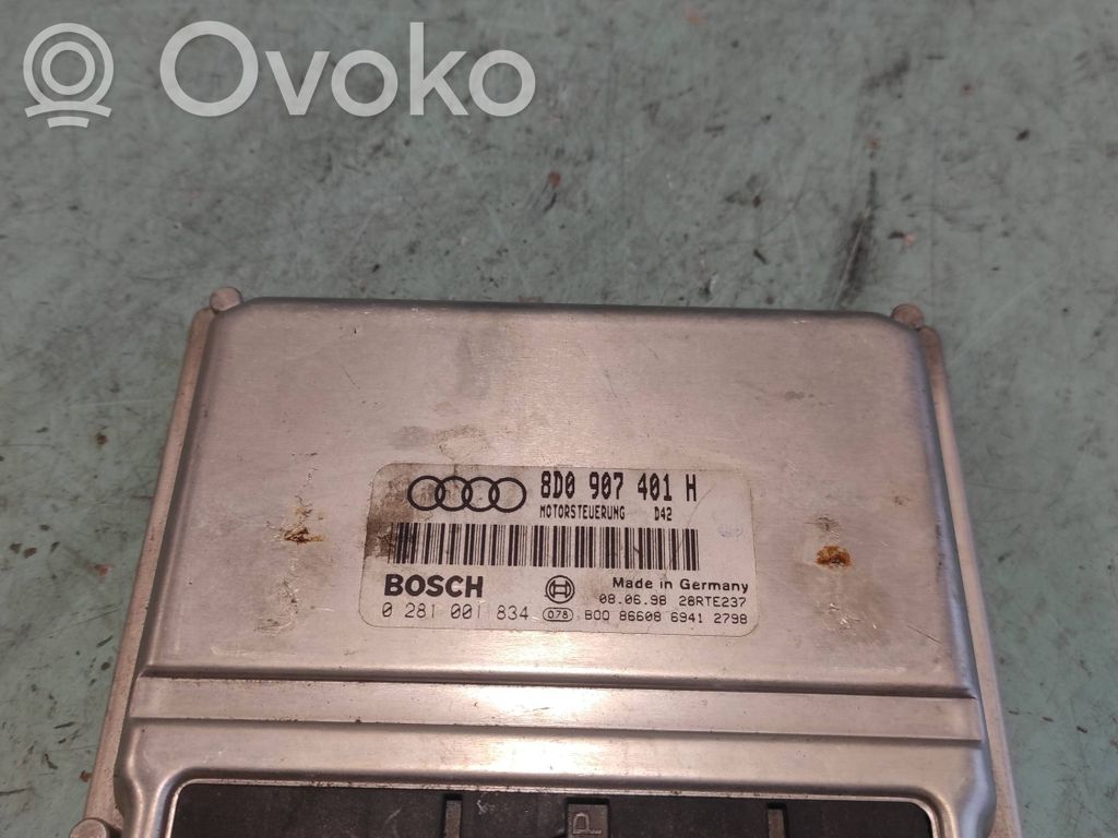 Engine control unit/module   8D0907401H,28RTE237,0281001834