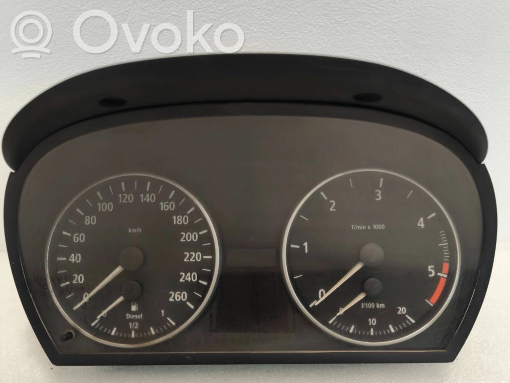 BMW 3 E90 E91 Spidometrs (instrumentu panelī) 