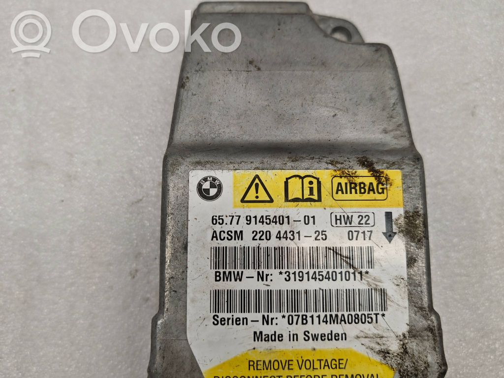 Unidad de control/módulo del Airbag   9145401,319145401011,220443125,07B114MA0805T