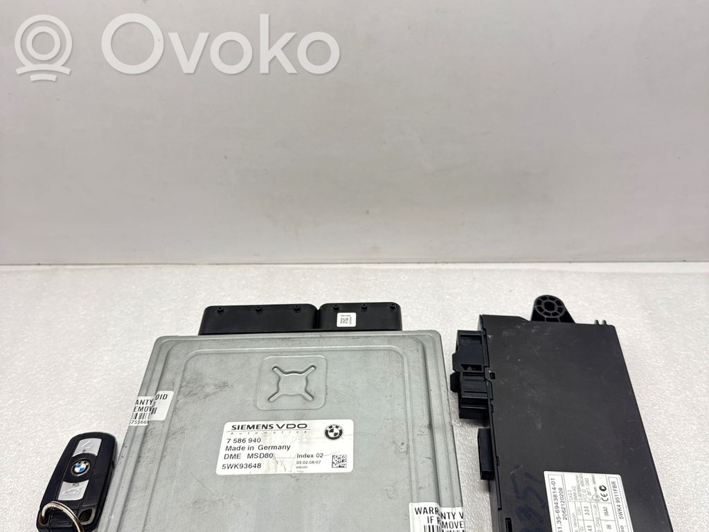 Engine ECU kit and lock set   7586940,5WK93648