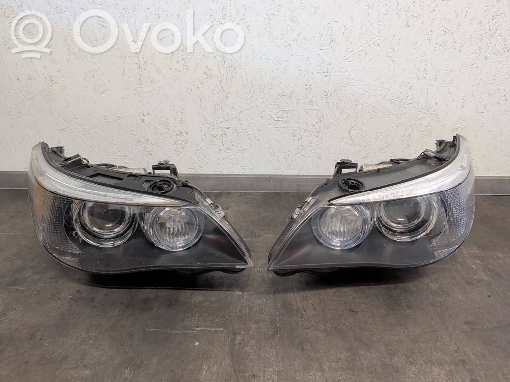 BMW 5 E60 E61 Lot de 2 lampes frontales / phare 