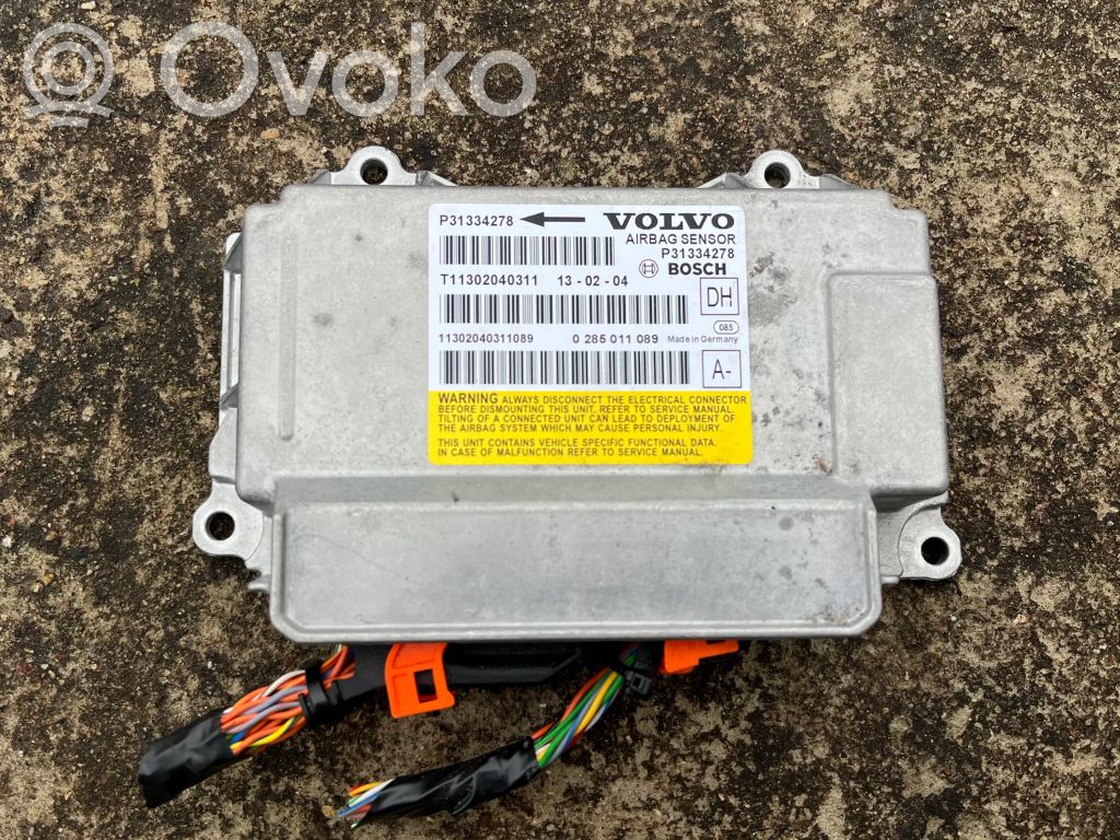Airbag control unit/module   P31334278,31334278,0285011089
