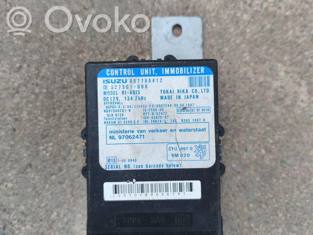 Immobilizer control unit/module   897168412