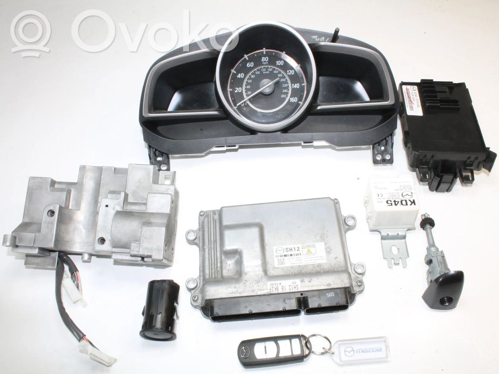 Mazda 3 II Juego de cerradura y set ECU del motor 