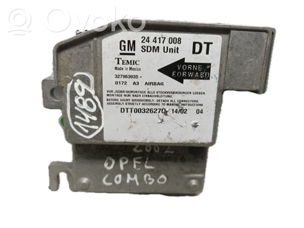 Opel Combo C Airbag control unit/module 