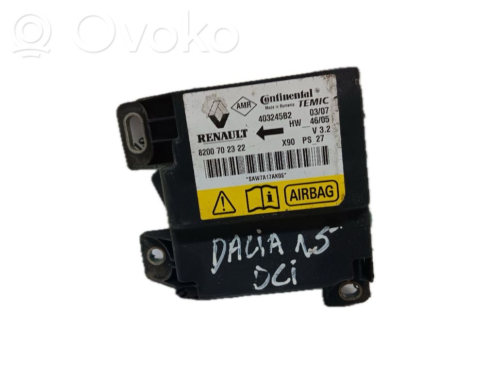 Airbag control unit/module   8200702322