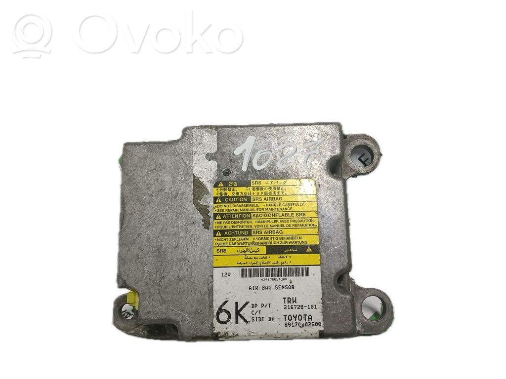 Unidad de control/módulo del Airbag   216728101,8971002600