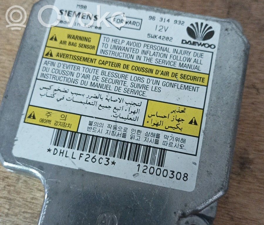Daewoo Matiz Airbag control unit/module 