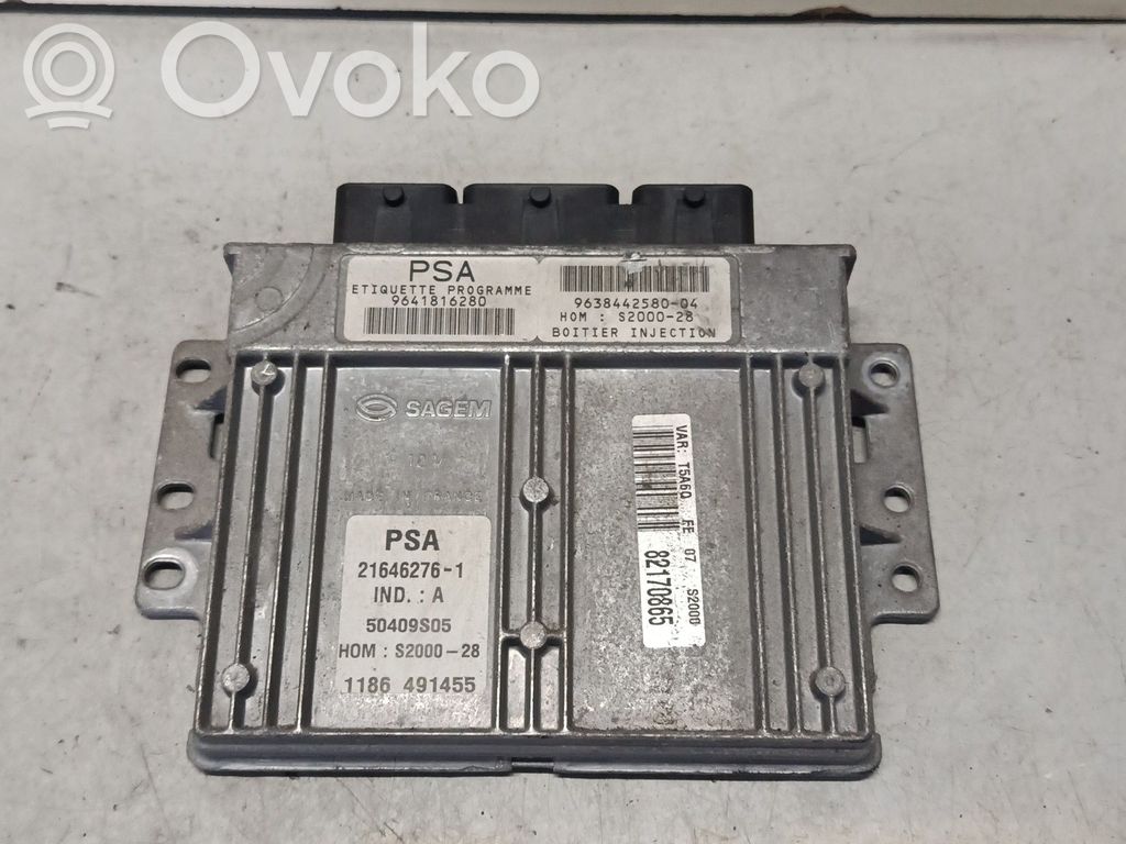 Unidad de control/módulo del motor   9641816280,963844258004,ZACK