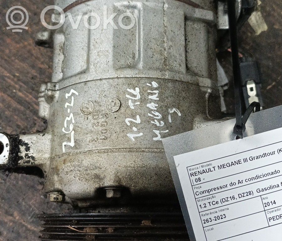 Renault Megane III Compresor (bomba) del aire acondicionado (A/C)) 