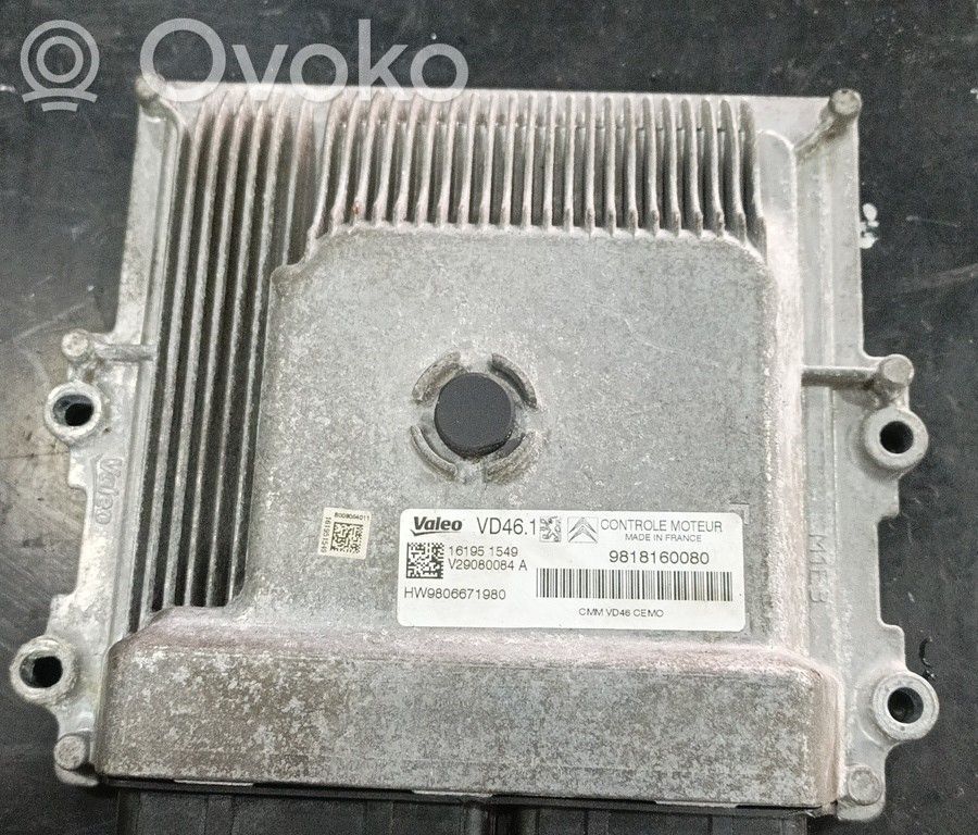 Unidad de control/módulo del motor   HW9806671980,ZACK