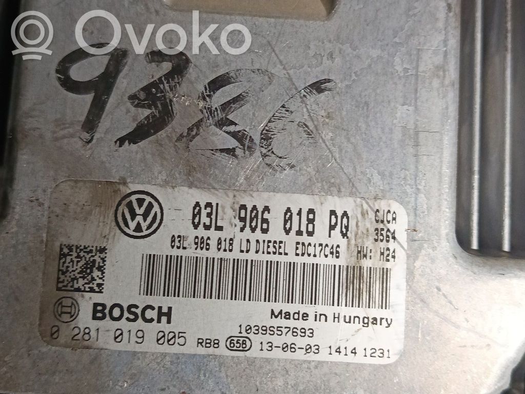 Unidad de control/módulo del motor   0281019005,03L906018PQ,ZACK