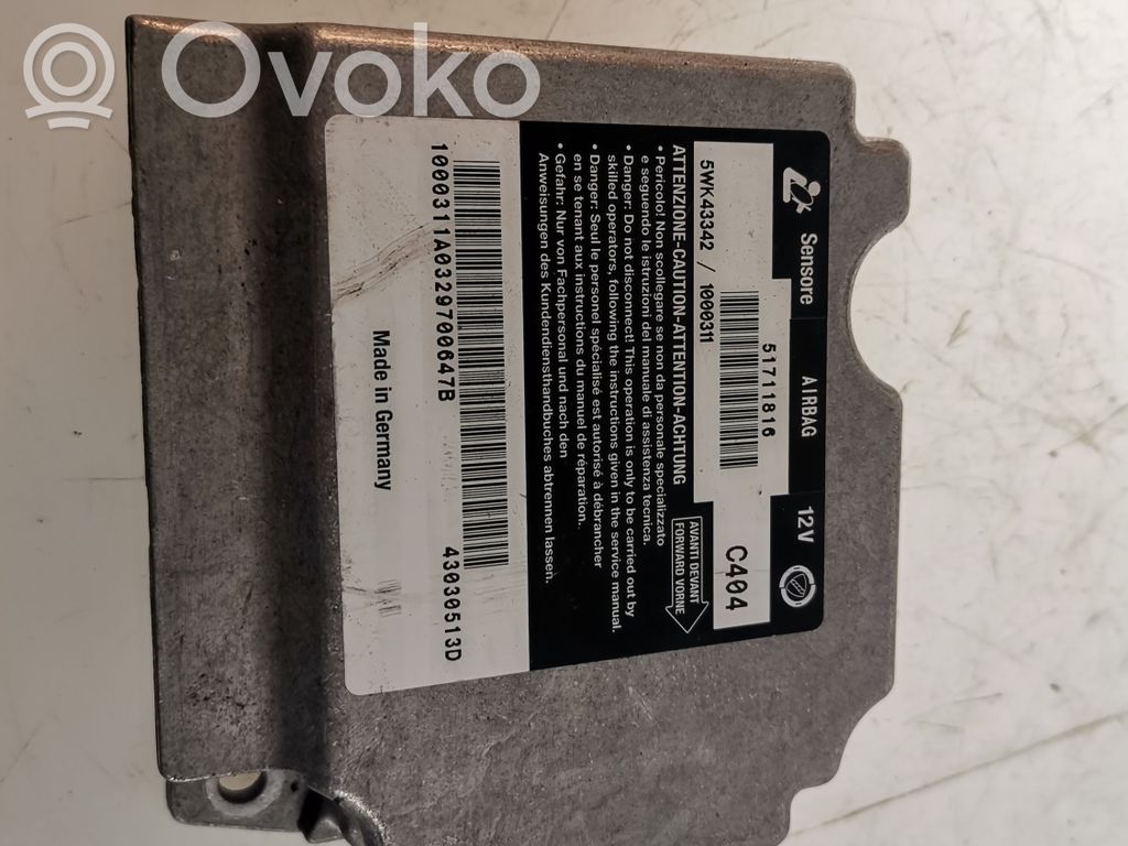 Fiat Stilo Airbag control unit/module 