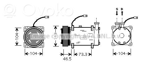 Peugeot 206 Compressore aria condizionata (A/C) (pompa)