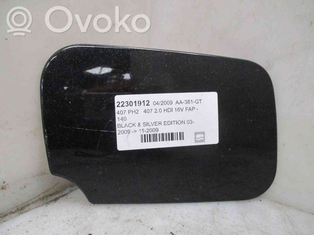 Peugeot 407 Bouchon, volet de trappe de réservoir à carburant 